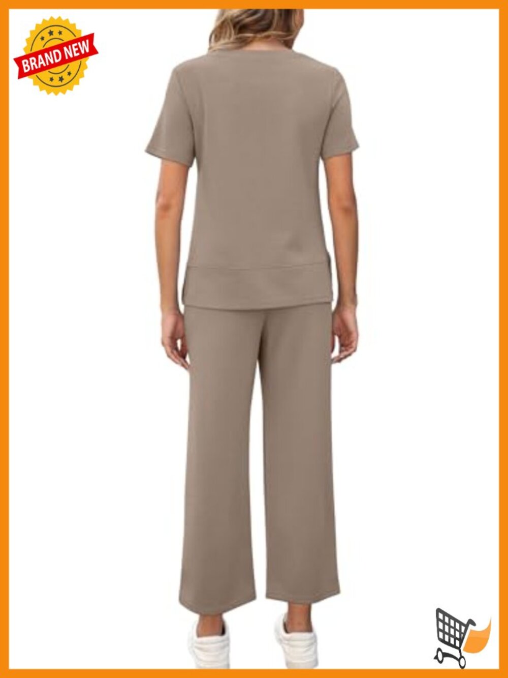 Side Slit Lounge Sets 2 Piece Travel Outfits Cozy Loungewear Wide Leg Tracksuits - Picture 4 of 6